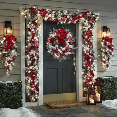 Xmas Flower Garland Decoration Set