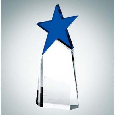 Triumphant Star Crystal Award, 9"H