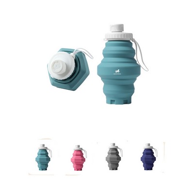 17 Oz Collapsible Silicone Water Bottle