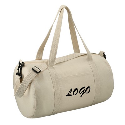 5 Oz. Cotton Canvas Barrel Duffel Bag