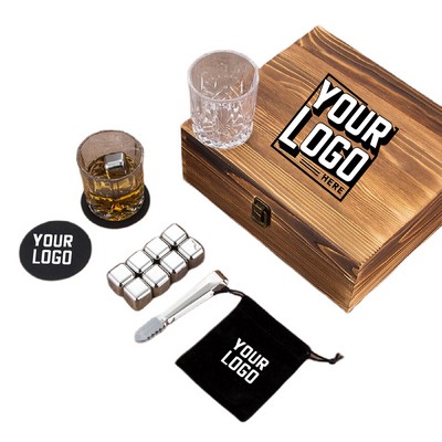 Whiskey Stones and Glass Gift Set