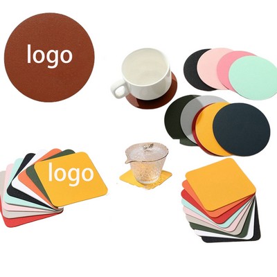 Personalized PU Leather Coaster