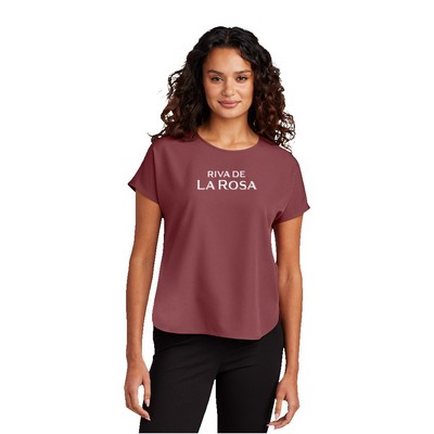 Ladies Stretch Crepe Crew