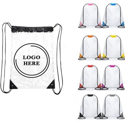 Transparent PVC Drawstring Bag