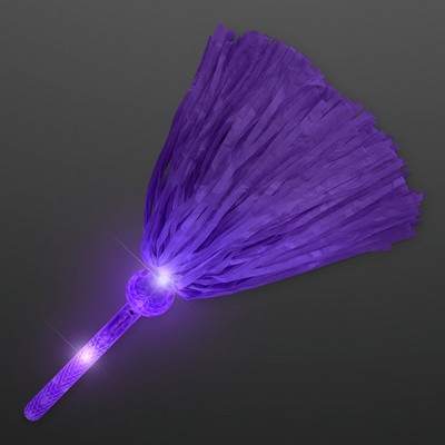 Light Up Team Spirit Purple Pom Poms - BLANK