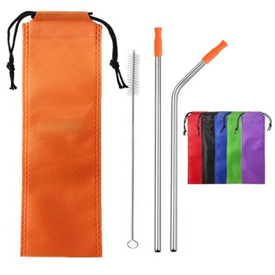 Stainless Steel Straw Drinking Set