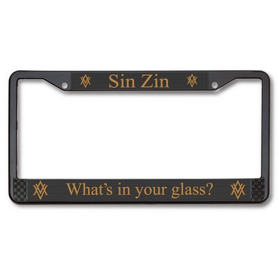 Black Powder Coated Die Cast License Plate Frame