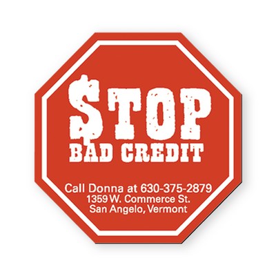 Stop Sign Octagon Shape Vinyl Magnet - 30mil