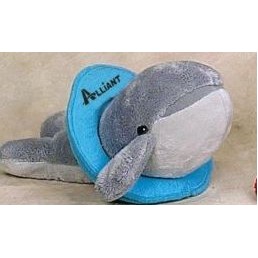 Laying Whale Beanie Friends Stuffed Animal w/Swim Ring (8")