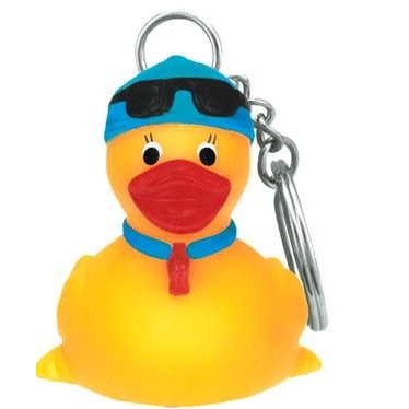 Rubber Sporty Referee Duck Key Chain©