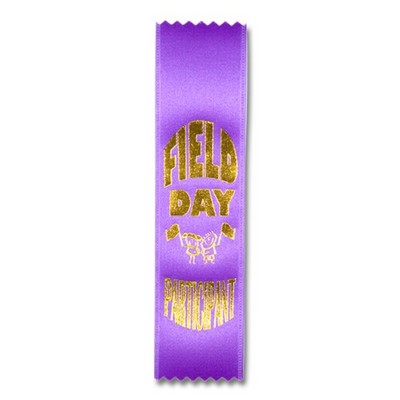 2"x8" Participant Stock Field Day Lapel Event Ribbon