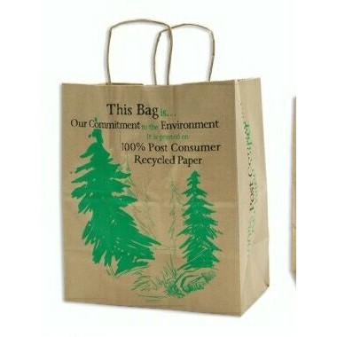 Natural Kraft Paper Shopping Bag (8"x4-3/4"x10-1/4")