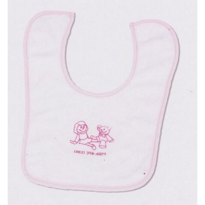 Dual Layered Terry Cloth Baby Bib w/ PVC Lining & Velcro Closure