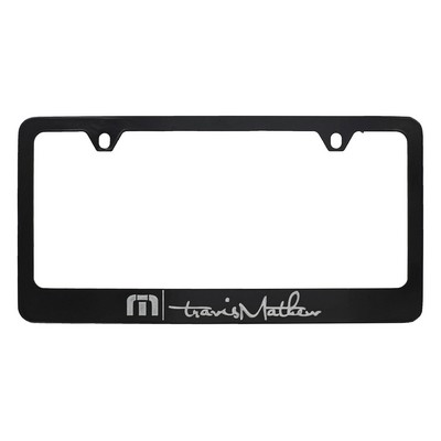 Black Coated Zinc Alloy License Plate Frame (Overseas Production)