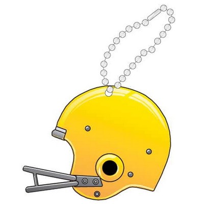 Football Helmet Promotional Key Chain w/ Black Back (10 Square Inch)