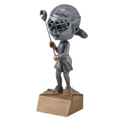 Female Lacrosse Bobble Head (6")