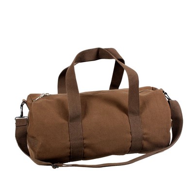 Brown 19" Heavyweight Canvas Shoulder Bag