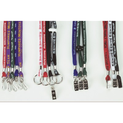 3/8" Polyester Lanyard w/Metal Hardware