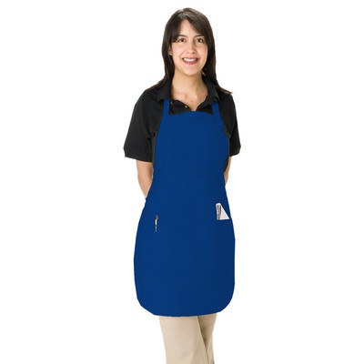 Adjustable Neck Full Length 2 Patch Pocket Apron (Colors)