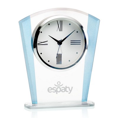 Delfino Clock - Clear/Blue 6¼"