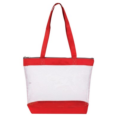 Basic Clear Zipper Tote