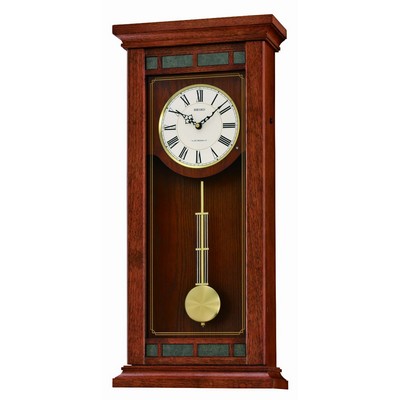 Seiko Musical Wall w/ Rectangular Wood & Roman Numeral Dial Clock