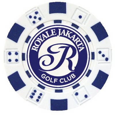 Dice design Custom Poker Chip Ball Marker - Foil Heat Stamped