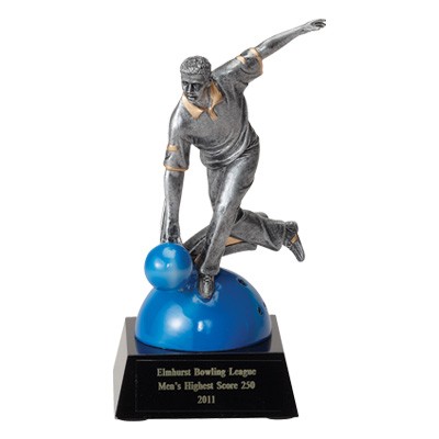 Resin Male Bowling Trophy