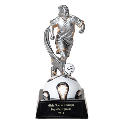 6¾" Soccer Trophy w/Female Player