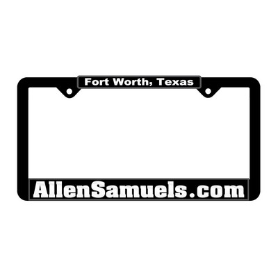 Premium Black Plastic Signature Laminate DuraFrame w/White Reflective Material