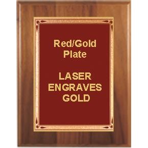 Cherry Plaque 6" x 8" - Red/Gold 4" x 6" Teardrop Plate