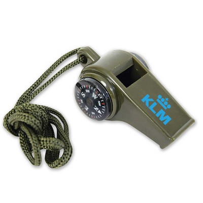 3-In-1 Compass Thermometer Whistle