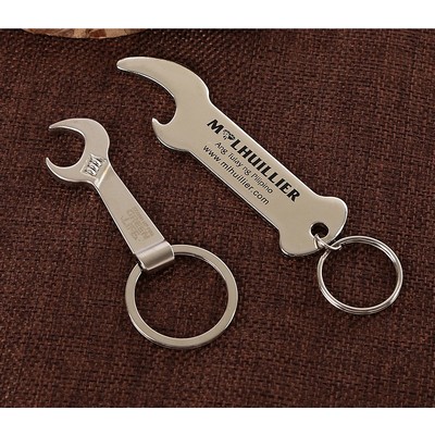 Creative Design Wrench-Shaped Bottle Opener w/Key Tag