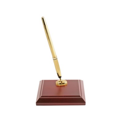 Executive Rosewood Finish Desktop Pen Stand