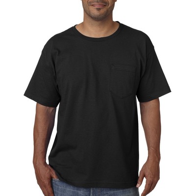 BAYSIDE Unisex USA Made Midweight Pocket T-Shirt