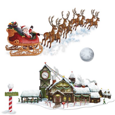 Santa's Sleigh & Workshop Props