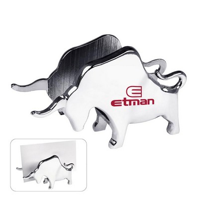 Bull Shaped Metal Memo-Mail Holder