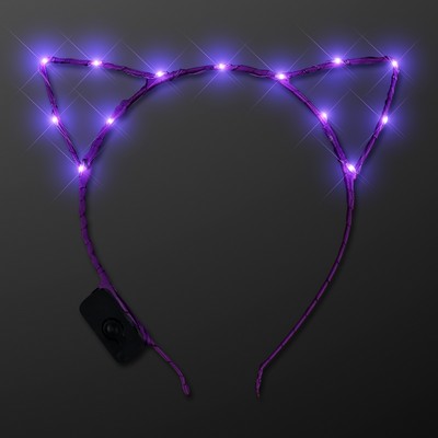 Purple Starlight Kitty Cat Ears Headband