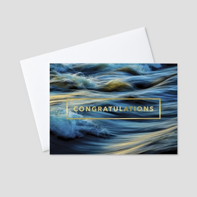 Waves of Congratulations Congratulations Greeting Card