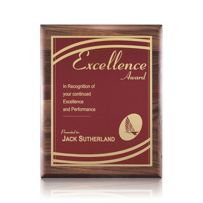 Sedgewick/Marietta Plaque - Walnut/Red 7"x9"