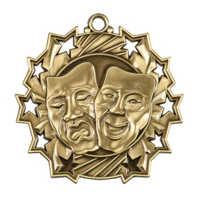 2.25" Ten Star Drama Medal