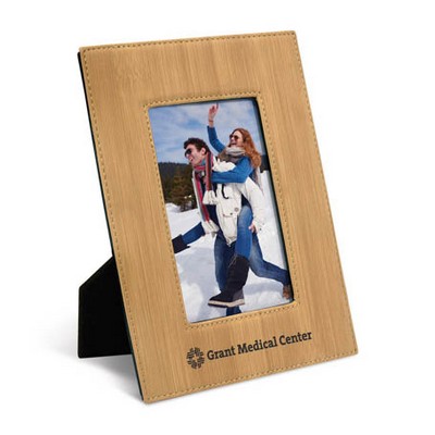 Bamboo Leatherette Photo Frame (4"x6")