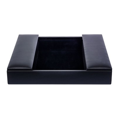 Leatherette Black Conference Room Organizer