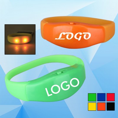 Silicone Sound Control Flashing Bracelet