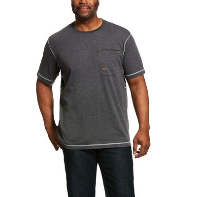 Ariat® Men's Charcoal Heather Gray Rebar® Workman™ Short Sleeve T-Shirt