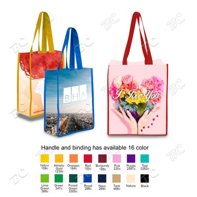 360 Degree Full Color 5 oz Cotton Canvas Tote Bag 8"x 10"x 4"