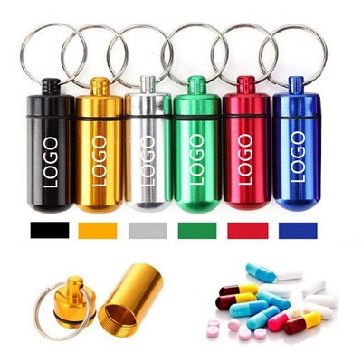 Mini Keychain Aluminum Pill Holder