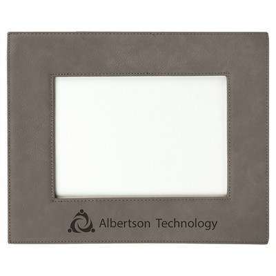 5" x 7" Gray Laserable Leatherette Picture Frame