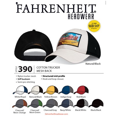 Fahrenheit Cotton Trucker Hat