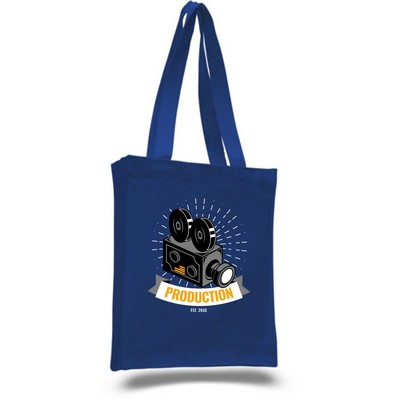 Custom 12 Oz Cotton Canvas Book Tote Bag - 10"W X12"H X 3"D X 23"Handle